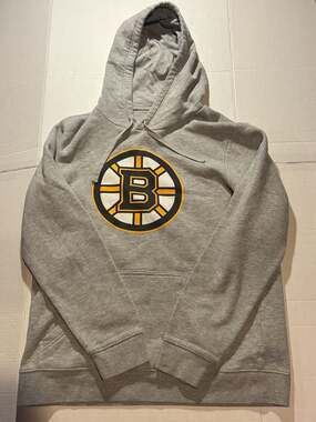 Fanatics Boston Bruins NHL Hoodie Gray Size Large Men’s